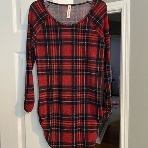 Vanilla Bay Multicolor Plaid Top